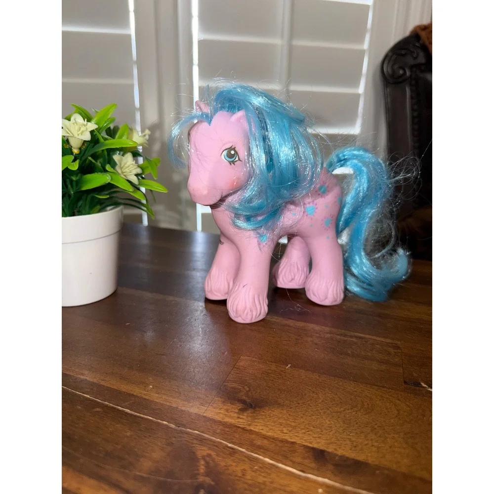 Vintage My Little Pony G1 Daddy  Bright Blue Hair Hasbro 1987 Toy